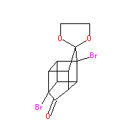 5,9-dibromospiro(pentacyclo[5.3.0.0~2,5~.0~3,9~.0~4,8~]decane-10,2'-[1,3]-dioxolane)-6-one cas  25867-84-9